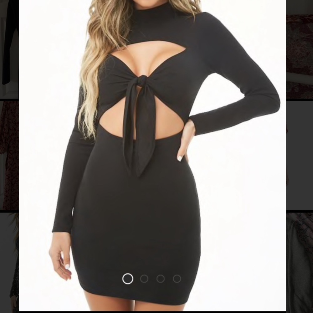 Style Rack Mini Black Tie Dress